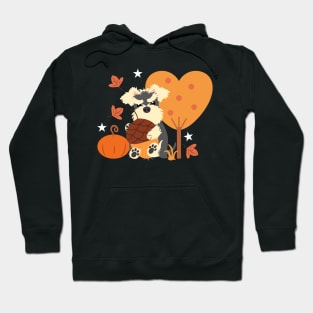 Miniature Schnauzer in Autumn Hoodie